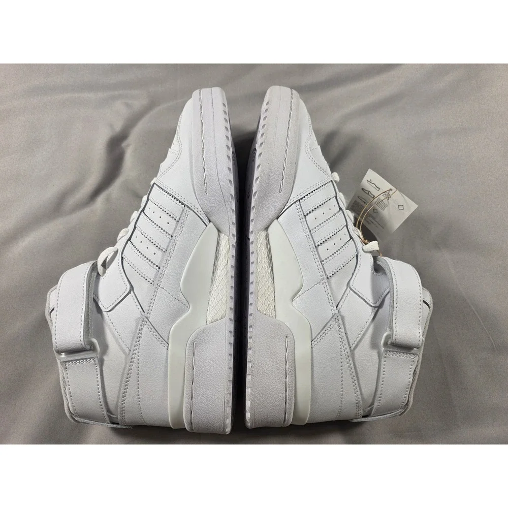 Adidas Forum Mid Men Size 11 Triple White Leather Basketball Sneakers NWOB